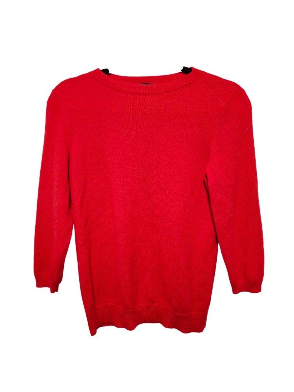 Talbots Red Pure Cashmere 3/4 Sleeve Sweater Medium Made In China